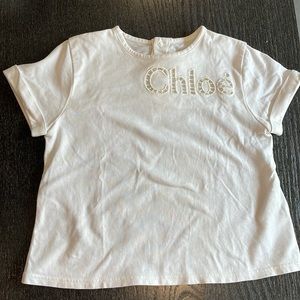 Chloe toddler girl white T-shirt